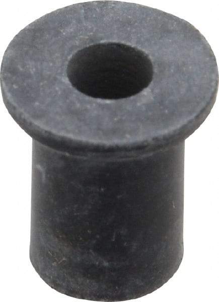 RivetKing - #8-32, 0.438" Diam x 0.052" Thick Flange, Rubber Insulated Rivet Nut - UNC Thread, Rubber, 5/16" Body Diam, 1/2" OAL - Exact Tool & Supply