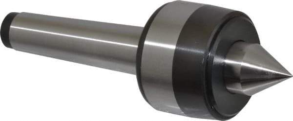 Bison - MT2 Taper Shank, 1.57" Head Diam 460 Lb Capacity Live Center - 5,000 Max RPM, 0.7" Point Diam, 0.87" Point Len, 460 Lb Max Workpc, 4.74" OAL, 0.87" Long Tip, Standard Point - Exact Tool & Supply