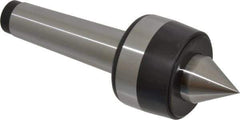 Bison - MT4 Taper Shank, 2.52" Head Diam 1,850 Lb Capacity Live Center - 3,000 Max RPM, 1.1" Point Diam, 1.24" Point Len, 1,850 Lb Max Workpc, 7.24" OAL, 1.24" Long Tip, Standard Point - Exact Tool & Supply