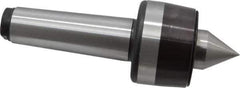 Bison - MT5 Taper Shank, 3.35" Head Diam 4,400 Lb Capacity Live Center - 2,500 Max RPM, 1.61" Point Diam, 1.77" Point Len, 4,400 Lb Max Workpc, 9.33" OAL, 1.77" Long Tip, Standard Point - Exact Tool & Supply