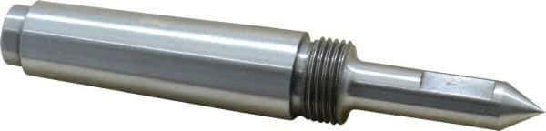 Riten - 1/2" Head Diam, Steel Long Point Solid Dead Center - 3MT Morse Taper, 1/2" Point Diam, 2" Point Length - Exact Tool & Supply