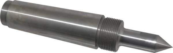 Riten - 7/8" Head Diam, Steel Long Point Solid Dead Center - 5MT Morse Taper, 7/8" Point Diam, 2-1/2" Point Length - Exact Tool & Supply
