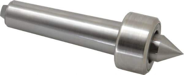 Riten - MT4 Taper Shank, 2-1/8" Head Diam 6,750 Lb Capacity Live Center - 1,000 Max RPM, 1-3/16" Head Length, 1" Point Diam, 1" Point Len, 1,800 Lb Max Workpc, Standard Point - Exact Tool & Supply