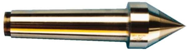 Riten - 1-51/64" Head Diam, Carbide-Tipped Steel Standard Point Solid Dead Center - B&S 12 Brown & Sharpe Taper, 1-51/64" Point Diam - Exact Tool & Supply