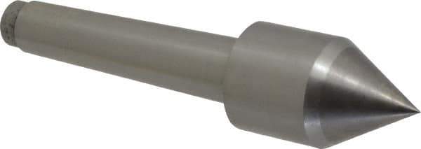Riten - 1-1/4" Head Diam, Carbide-Tipped Steel Standard Point Solid Dead Center - B&S 7 Brown & Sharpe Taper, 1-1/4" Point Diam - Exact Tool & Supply