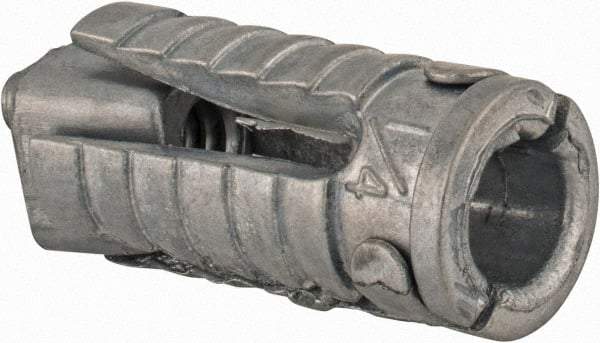 Made in USA - 1/2" Diam, 1/2" Drill, 1-1/4" OAL, Four Way Expansion Concrete Anchor - Grade 5 Alloy Steel, Zinc-Plated Finish, Hex Nut Head, Hex Drive - Exact Tool & Supply