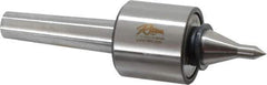 Riten - MT3 Taper Shank, 2-1/8" Head Diam 3,400 Lb Capacity Live Center - 6,000 Max RPM, 2" Head Length, 3/8" Point Diam, 2" Point Len, 310 Lb Max Workpc, 2" Tip Diam, Long Point - Exact Tool & Supply
