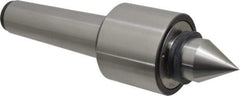 Riten - MT5 Taper Shank, 3-1/8" Head Diam 6,800 Lb Capacity Live Center - 4,000 Max RPM, 2-7/16" Head Length, 1-9/16" Point Diam, 2-3/8" Point Len, 2,900 Lb Max Workpc, Standard Point - Exact Tool & Supply