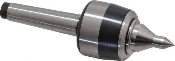 Royal Products - MT2 Taper Shank, 1-3/4" Head Diam 2,735 Lb Capacity Live Center - 6,000 Max RPM, 1.47" Head Length, 7/8" Point Diam, 1.35" Point Len, 375 Lb Max Workpc, 5-3/8" OAL, 3/8" Tip Diam, Long Point - Exact Tool & Supply