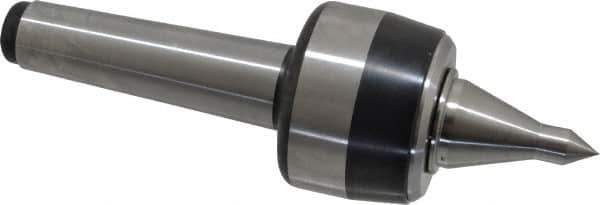 Royal Products - MT4 Taper Shank, 2.68" Head Diam 5,170 Lb Capacity Live Center - 4,500 Max RPM, 1.98" Head Length, 1-1/4" Point Diam, 2.18" Point Len, 1,120 Lb Max Workpc, 8-5/8" OAL, 1/2" Tip Diam, Long Point - Exact Tool & Supply
