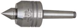 Royal Products - MT2 Taper Shank, 2" Head Diam 1,350 Lb Capacity Live Center - 6,000 Max RPM, 1.85" Head Length, 7/8" Point Diam, 1.13" Point Len, 390 Lb Max Workpc, 5-13/16" OAL, Changeable Standard Point - Exact Tool & Supply