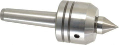 Royal Products - MT3 Taper Shank, 2-3/8" Head Diam 1,640 Lb Capacity Live Center - 5,000 Max RPM, 2.07" Head Length, 1" Point Diam, 1-1/4" Point Len, 500 Lb Max Workpc, 6-13/16" OAL, Changeable Standard Point - Exact Tool & Supply