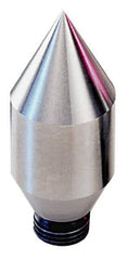 Royal Products - 5/8-18" Thread, 1 & 2 MT Taper, 2" Point Diam, Tool Steel Lathe Extended Point - 1-21/32 & 1-11/16" OAL - Exact Tool & Supply