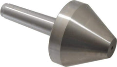 Royal Products - MT3 Taper Shank, 3.15" Head Diam 2,395 Lb Capacity Live Center - 5,000 Max RPM, 2-1/2" Head Length, 1" Point Diam, 2.52" Point Len, 615 Lb Max Workpc, 6-1/16" OAL, Bull Nose Point - Exact Tool & Supply