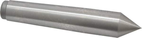 Royal Products - 0.938" Head Diam, High Speed Steel Standard Point Solid Dead Center - 3MT Morse Taper, 0.938" Point Diam, 5-1/4" OAL - Exact Tool & Supply