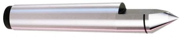 Royal Products - 1.748" Head Diam, Carbide-Tipped Steel Standard Point Half Dead Center - 5MT Morse Taper, 1.748" Point Diam, 8-1/2" OAL - Exact Tool & Supply