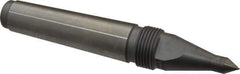 Royal Products - 0.938" Head Diam, Hardened Steel Long Point Solid Dead Center - 3MT Morse Taper, 0.38" Point Diam, 0.63" Point Length, 5-15/16" OAL - Exact Tool & Supply
