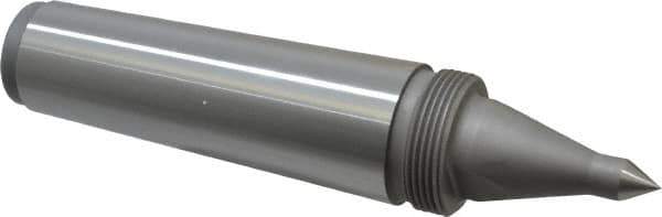 Royal Products - 1.748" Head Diam, Hardened Steel Long Point Solid Dead Center - 5MT Morse Taper, 1/2" Point Diam, 0.81" Point Length, 8-7/16" OAL - Exact Tool & Supply