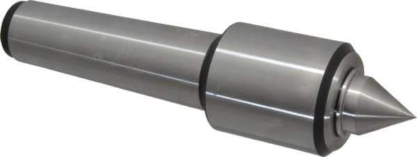 Royal Products - MT5 Taper Shank, 2.45" Head Diam 4,390 Lb Capacity Live Center - 5,000 Max RPM, 2.78" Head Length, 1-1/4" Point Diam, 1.47" Point Len, 2,240 Lb Max Workpc, 9-3/4" OAL, 1/2" Tip Diam, Standard Point - Exact Tool & Supply