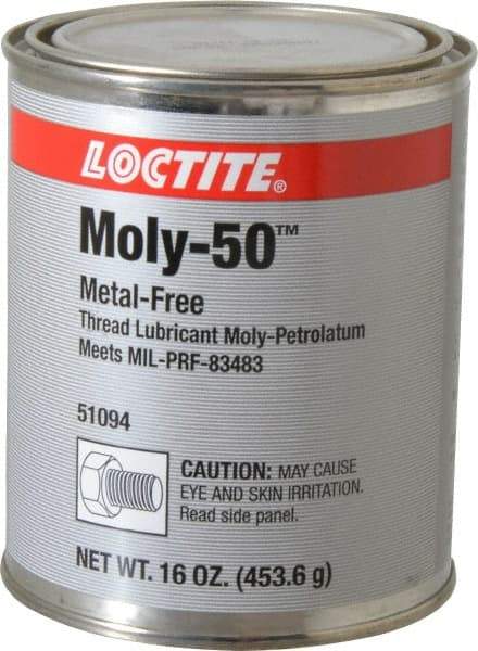 Loctite - 1 Lb Can General Purpose Anti-Seize Lubricant - Molybdenum Disulfide, -29 to 750°F, Gray, Water Resistant - Exact Tool & Supply