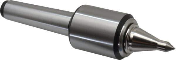 Royal Products - MT3 Taper Shank, 1.7" Head Diam 830 Lb Capacity Live Center - 12,000 Max RPM, 2.12" Head Length, 7/8" Point Diam, 1-3/4" Point Len, 180 Lb Max Workpc, 7-7/32" OAL, 3/8" Tip Diam, Long Point - Exact Tool & Supply