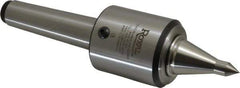 Royal Products - MT4 Taper Shank, 2.45" Head Diam 1,905 Lb Capacity Live Center - 12,000 Max RPM, 2.78" Head Length, 1-1/4" Point Diam, 2.35" Point Len, 525 Lb Max Workpc, 9-5/8" OAL, 1/2" Tip Diam, Long Point - Exact Tool & Supply