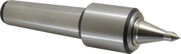 Royal Products - MT5 Taper Shank, 2.45" Head Diam 1,905 Lb Capacity Live Center - 12,000 Max RPM, 2.78" Head Length, 1-1/4" Point Diam, 2.35" Point Len, 525 Lb Max Workpc, 10-3/4" OAL, 1/2" Tip Diam, Long Point - Exact Tool & Supply