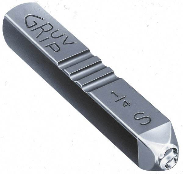 Made in USA - 3/8" Character Size, 8 Character, Heavy Duty Individual Steel Stamp - Steel, Individual - Exact Tool & Supply
