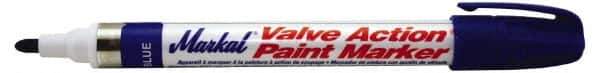 Markal - Blue Permanent Marker - Felt Tip - Exact Tool & Supply