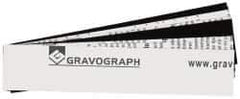 Gravotech - 10 Inch Long x 2 Inch High, Plastic Engraving Stock - White and Black - Exact Tool & Supply
