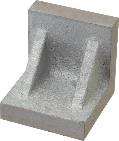 Interstate - 2" Wide x 2" Deep x 2" High Cast Iron Machined Angle Plate - Standard Plate, Flat Surface, Double Web, Single Plate - Exact Tool & Supply