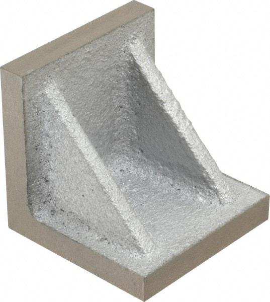 Interstate - 3" Wide x 3" Deep x 3" High Cast Iron Machined Angle Plate - Standard Plate, Flat Surface, Double Web, Single Plate - Exact Tool & Supply