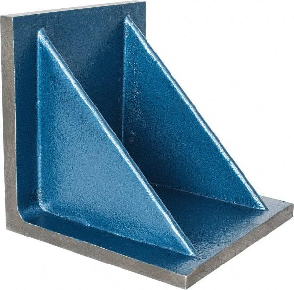 Interstate - 10" Wide x 10" Deep x 10" High Cast Iron Machined Angle Plate - Standard Plate, Flat Surface, Double Web, Single Plate - Exact Tool & Supply