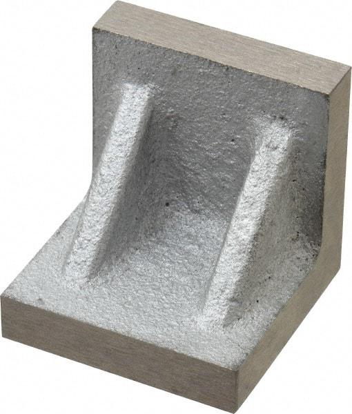 Interstate - 2" Wide x 2" Deep x 2" High Cast Iron Precision-Ground Angle Plate - Standard Plate, Flat Surface, Single Web, Single Plate - Exact Tool & Supply