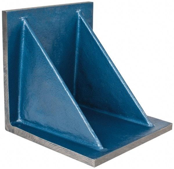 Interstate - 12" Wide x 12" Deep x 12" High Cast Iron Precision-Ground Angle Plate - Standard Plate, Flat Surface, Double Web, Single Plate - Exact Tool & Supply