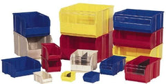 Quantum Storage - 75 Lb. Load Capacity, 18" Deep, Green Polypropylene Hopper Stacking Bin - 11" High x 16-1/2" Wide x 18" Long - Exact Tool & Supply