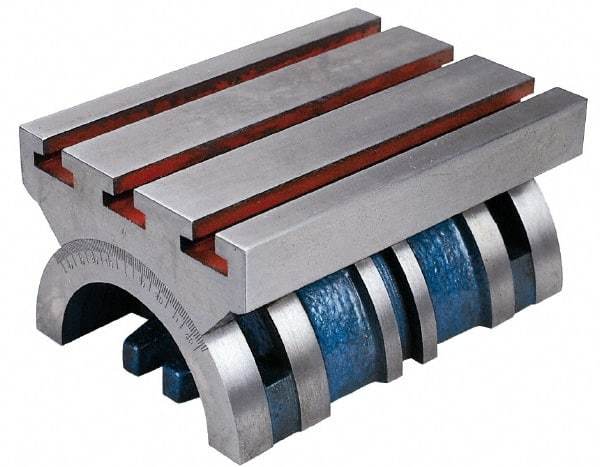 Interstate - 10" OAL x 7" Overall Width x 5" Overall Height, -45 to 45° Tilt Angle, Tilting Table - 1/2" T-Slot Width - Exact Tool & Supply