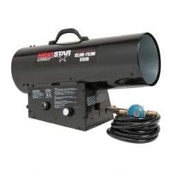 Heatstar - 125,000 to 170,000 BTU Rating, Propane Forced Air Heater with Thermostat - 4,000 Sq Ft Max Heating Area, 100 Lb Capacity, Fuel with Propane - Exact Tool & Supply