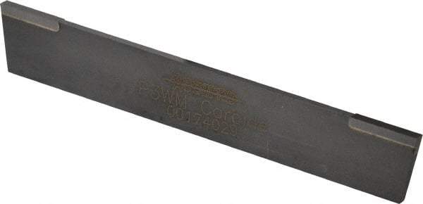 Accupro - 1/8 Inch Wide x 3/4 Inch High x 5 Inch Long, Parallel Blade, Cutoff Blade - Micrograin Grade, Bright Finish - Exact Tool & Supply