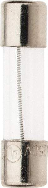 Ferraz Shawmut - 250 VAC, 0.6 Amp, Time Delay Miniature Glass Fuse - Clip Mount, 20mm OAL, 5mm Diam - Exact Tool & Supply