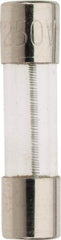 Ferraz Shawmut - 250 VAC, 0.6 Amp, Time Delay Miniature Glass Fuse - Clip Mount, 20mm OAL, 5mm Diam - Exact Tool & Supply