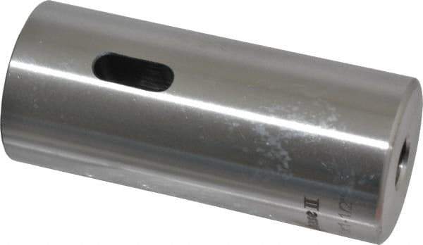 Interstate - MT1 Inside Morse Taper, Standard Morse Taper to Straight Shank - 3-1/2" OAL, Medium Carbon Steel, Hardened & Ground Throughout - Exact Tool & Supply