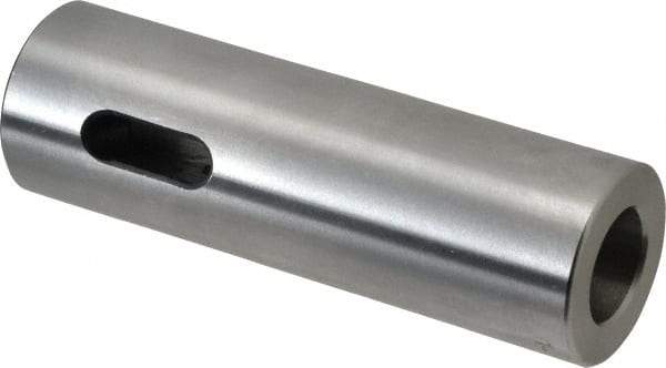 Interstate - MT2 Inside Morse Taper, Standard Morse Taper to Straight Shank - 4" OAL, Medium Carbon Steel, Hardened & Ground Throughout - Exact Tool & Supply