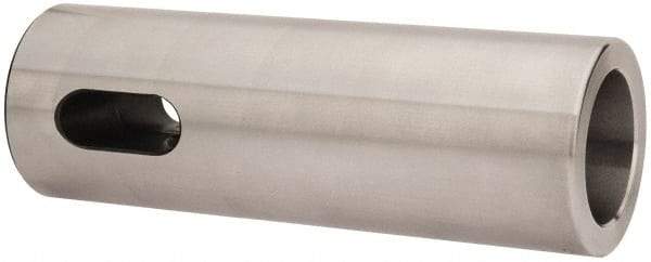 Interstate - MT5 Inside Morse Taper, Standard Morse Taper to Straight Shank - 7-3/8" OAL, Medium Carbon Steel, Hardened & Ground Throughout - Exact Tool & Supply