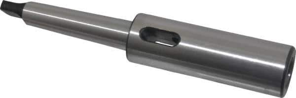 Interstate - MT2 Inside Morse Taper, MT2 Outside Morse Taper, Extension Morse Taper to Morse Taper - 6-7/8" OAL, Medium Carbon Steel, Soft with Hardened Tang - Exact Tool & Supply