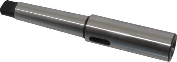 Interstate - MT2 Inside Morse Taper, MT3 Outside Morse Taper, Extension Morse Taper to Morse Taper - 7-5/8" OAL, Medium Carbon Steel, Soft with Hardened Tang - Exact Tool & Supply