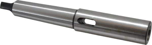 Interstate - MT3 Inside Morse Taper, MT4 Outside Morse Taper, Extension Morse Taper to Morse Taper - 9-1/2" OAL, Medium Carbon Steel, Soft with Hardened Tang - Exact Tool & Supply