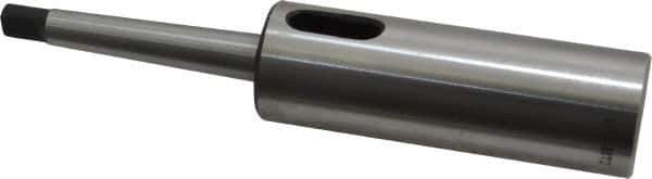 Interstate - MT2 Inside Morse Taper, MT1 Outside Morse Taper, Extension Morse Taper to Morse Taper - 6-1/4" OAL, Medium Carbon Steel, Hardened & Ground Throughout - Exact Tool & Supply