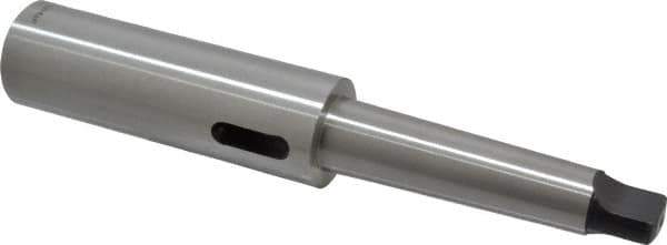 Interstate - MT3 Inside Morse Taper, MT3 Outside Morse Taper, Extension Morse Taper to Morse Taper - 8-1/2" OAL, Medium Carbon Steel, Hardened & Ground Throughout - Exact Tool & Supply