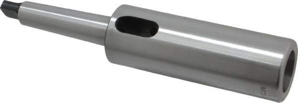 Interstate - MT4 Inside Morse Taper, MT3 Outside Morse Taper, Extension Morse Taper to Morse Taper - 9-1/2" OAL, Medium Carbon Steel, Hardened & Ground Throughout - Exact Tool & Supply